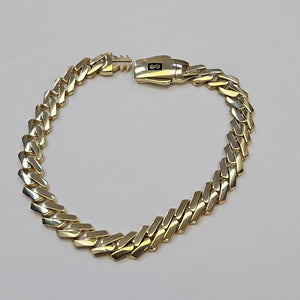 PULSERA CABALLERO MONACO ORO 10K 9.4 (NUEVO)
