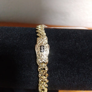 PULSERA CABALLERO MONACO ORO 10K 7.1 (NUEVO)