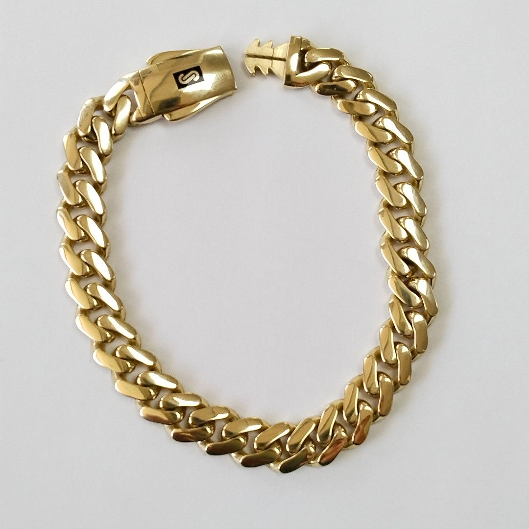 PULSERA CABALLERO MONACO ORO 14K 13.3 (NUEVO)