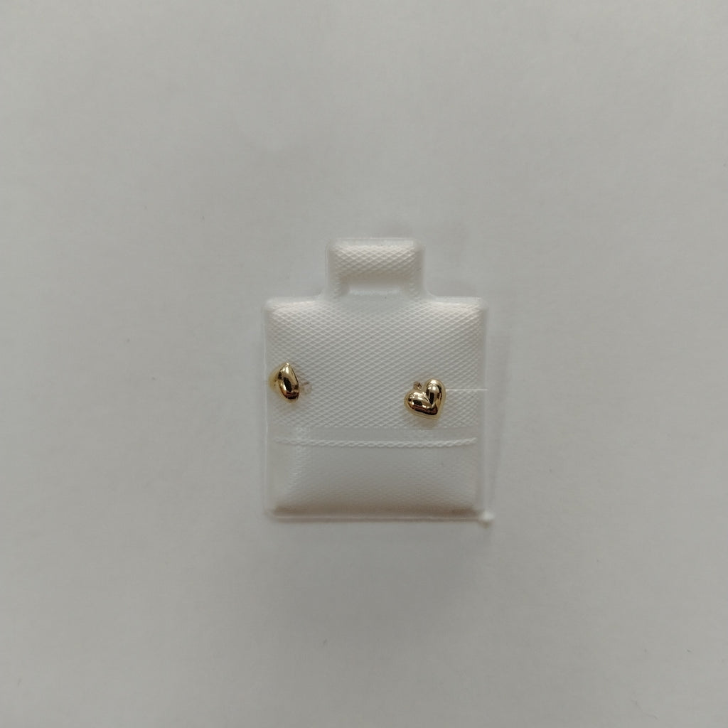 BROQUELES BROQUEL FIG CORAZON LISO 14K 0.1987 GR (NUEVO)
