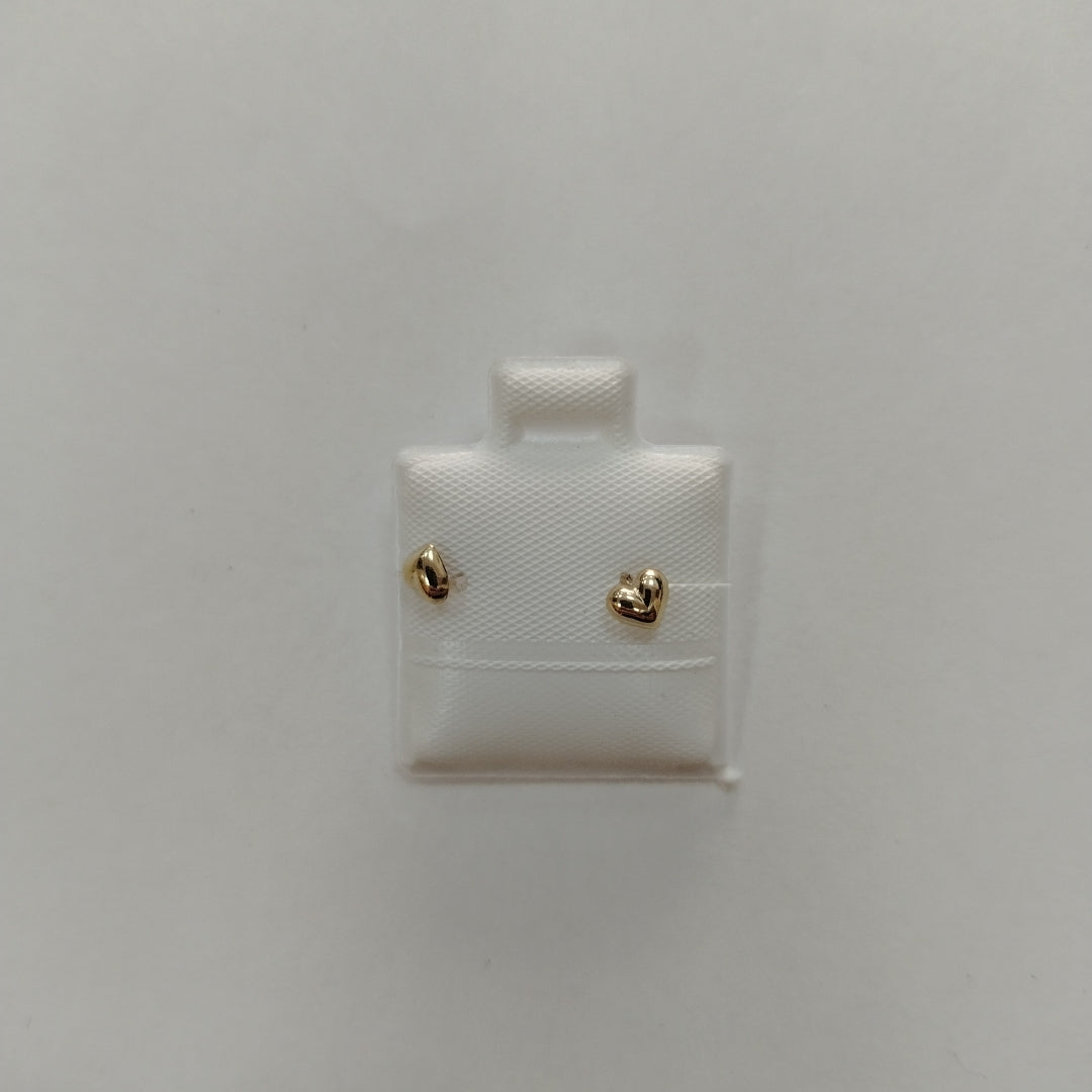BROQUELES BROQUEL FIG CORAZON LISO 14K 0.1987 GR (NUEVO)