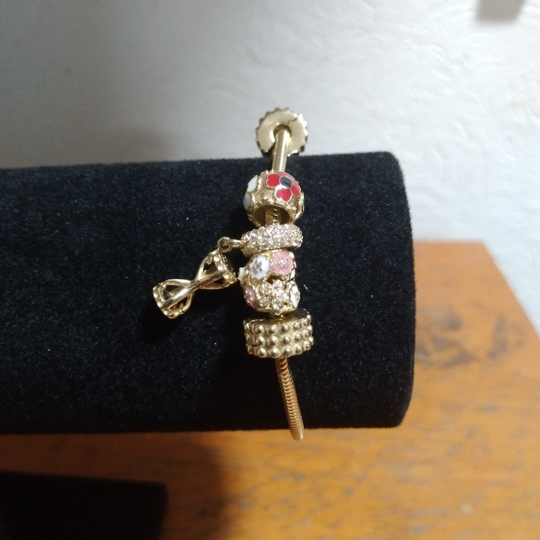 PULSERA CHARM ORO 14K 17 (NUEVO)