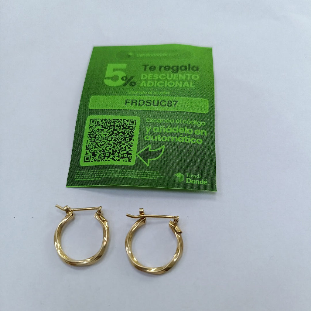 ARRACADAS PAR ORO 14 K 2.3 GRMS (SEMINUEVO)