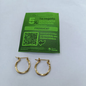 ARRACADAS PAR ORO 14 K 2.3 GRMS (SEMINUEVO)