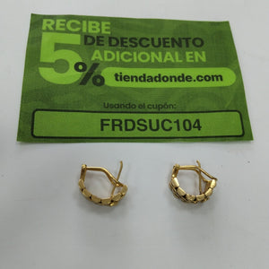 ARETES PAR ORO 18 K 12,80 GRMS (SEMINUEVO)