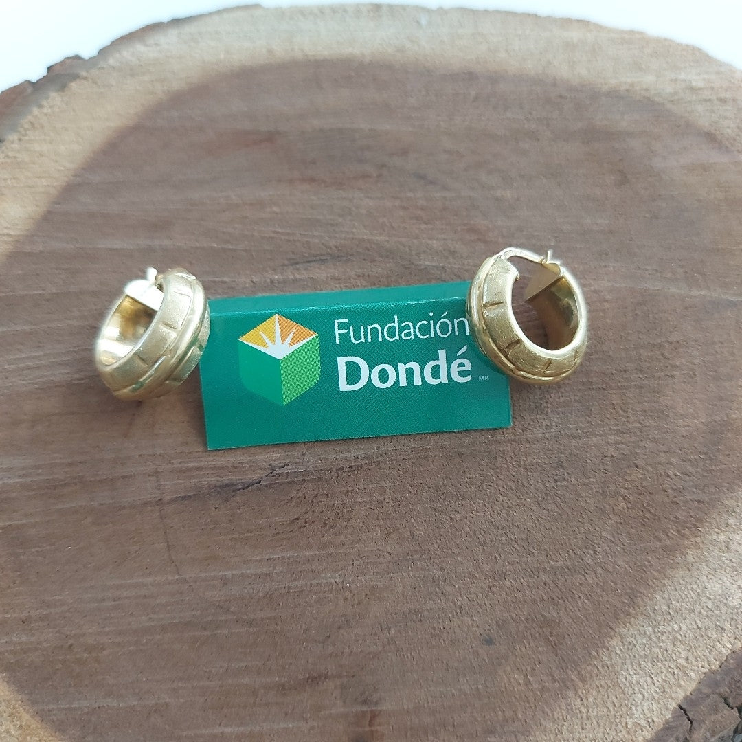ARRACADAS PAR ORO 14 K 2.9 GRMS (SEMINUEVO)