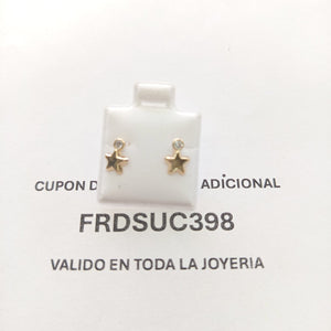 BROQUELES BROQUEL FIG ESTRELLA C CIRCONIA 14K 0.2603 GR (NUEVO)