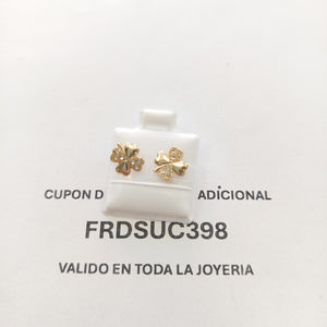 BROQUELES BROQUEL FIG TREBOL 14K 0.2851 GR (NUEVO)