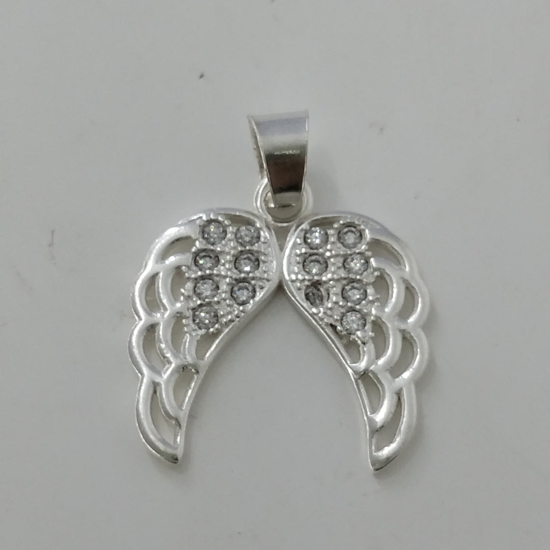 DIJE ALAS C/CIRCONIAS PLATA .925 2.3 GR (NUEVO)