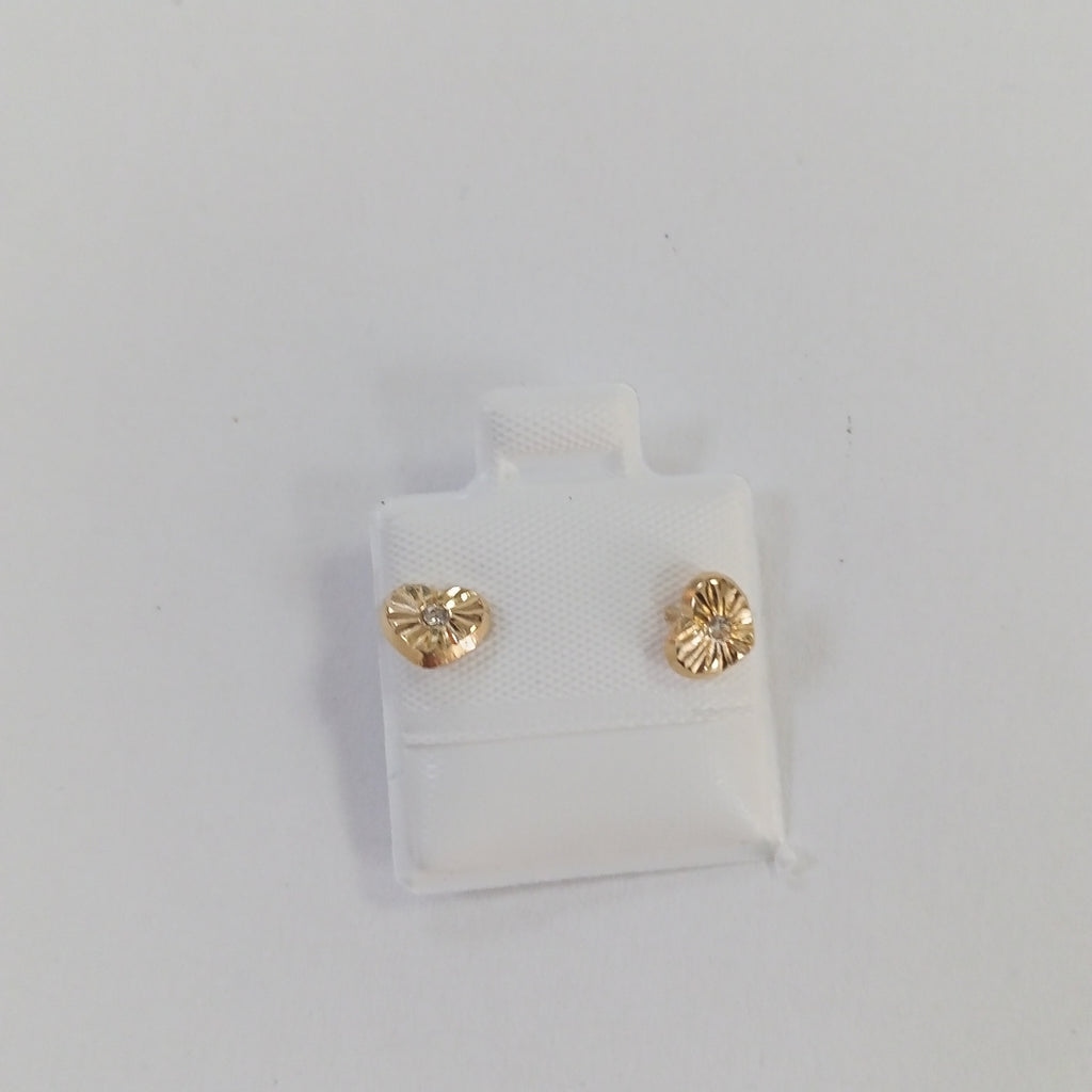 BROQUELES BROQUEL FIG CORAZON C CIRCONIA 14K 0.2603 GR (NUEVO)