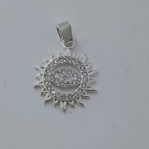 DIJE OJO MAGICO CON CIRCONIAS PLATA .925 2 GR (NUEVO)