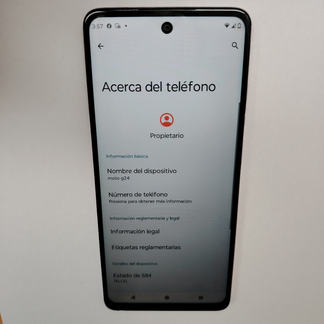 CELULAR MOTOROLA MOTO G24 XT2423-1 (2024) 256 GB 4 GB RAM (SEMINUEVO)