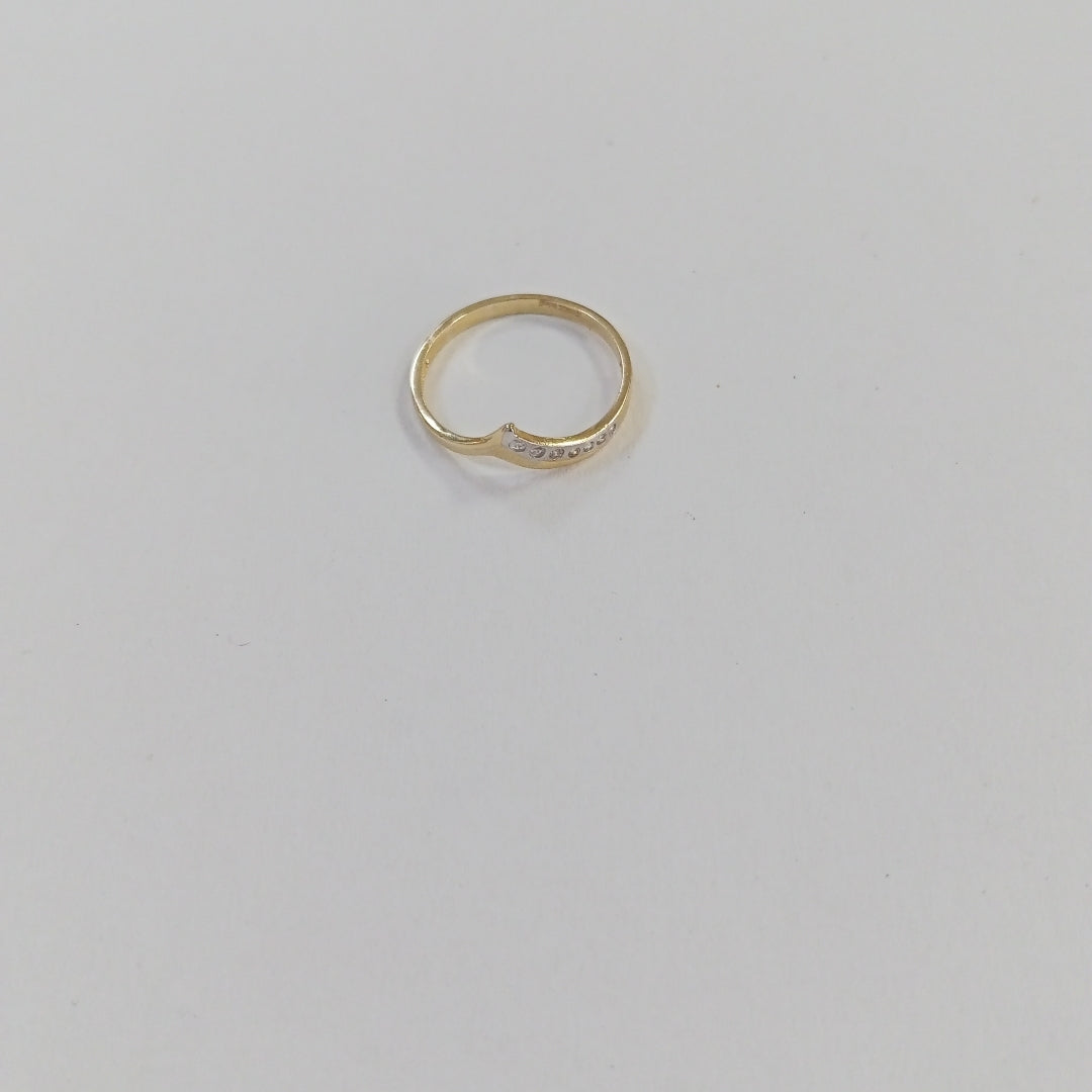 ANILLOS CON CIRCONIAS 14K TALLA 7 1 GR (NUEVO)