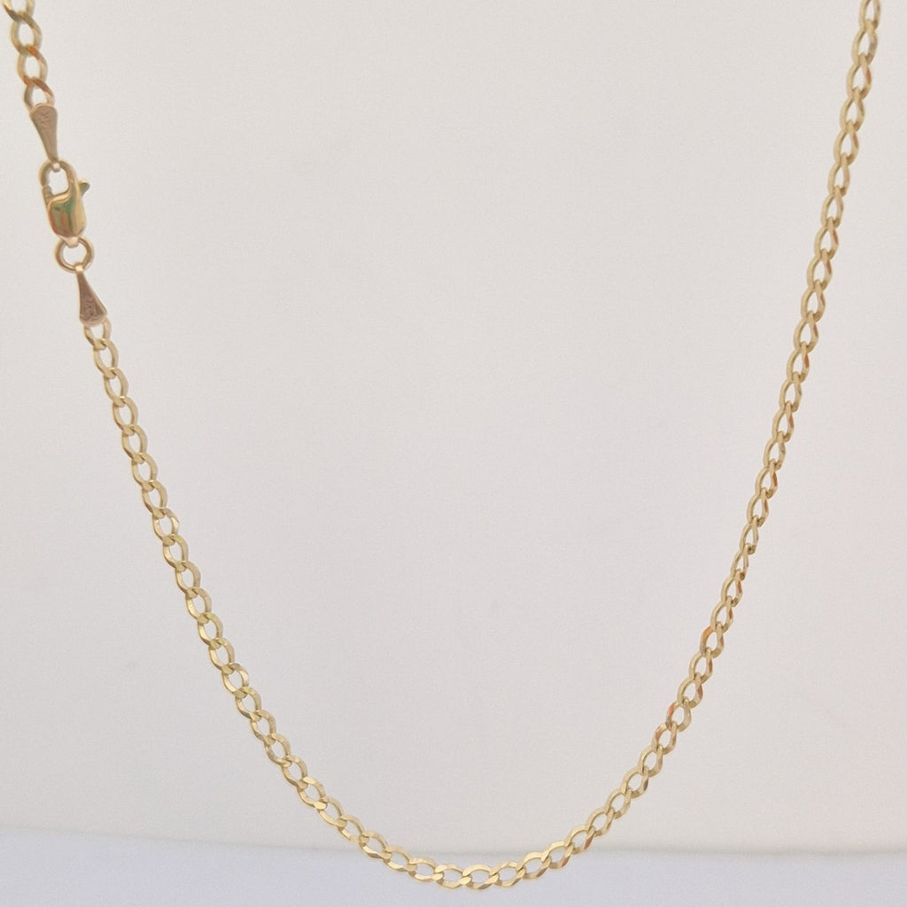 CADENAS TEJIDO BARBADA ORO 14K 60 CM 5.4 GR (NUEVO)