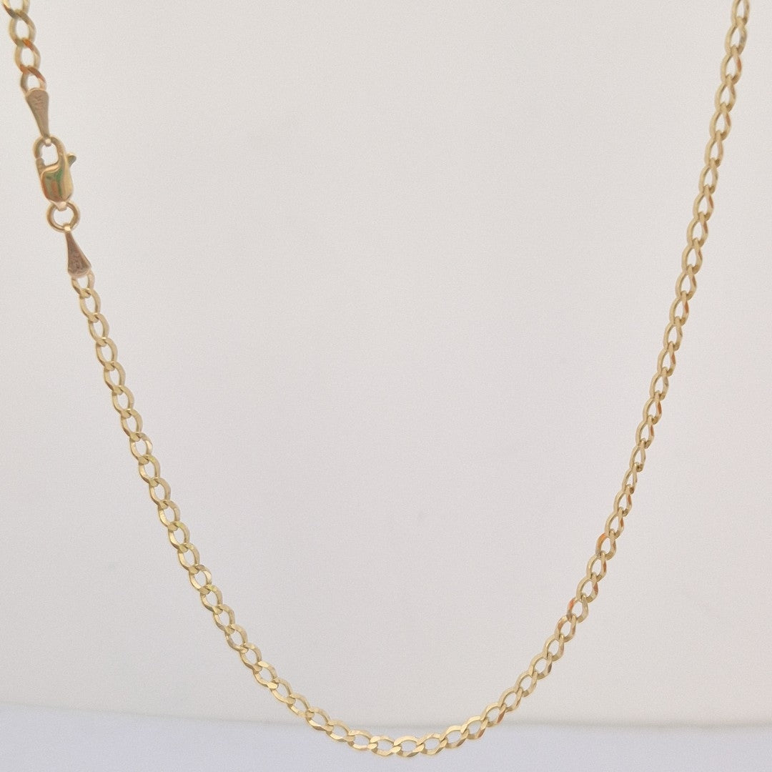 CADENAS TEJIDO BARBADA ORO 14K 60 CM 5.4 GR (NUEVO)