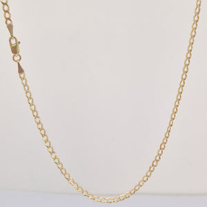 CADENAS TEJIDO BARBADA ORO 14K 60 CM 5.4 GR (NUEVO)