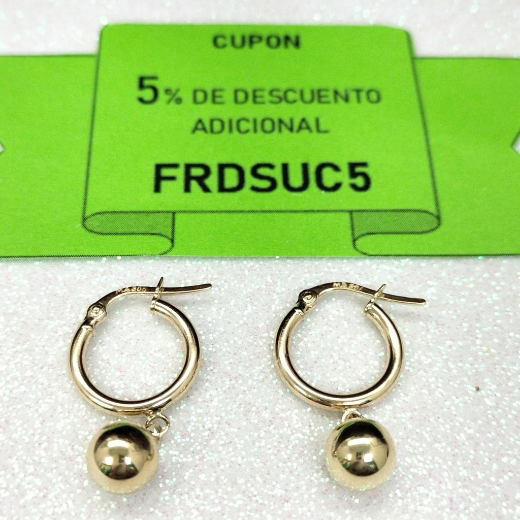 ARRACADAS ORO 14K 1.5 (NUEVO)