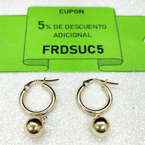 ARRACADAS ORO 14K 1.5 (NUEVO)