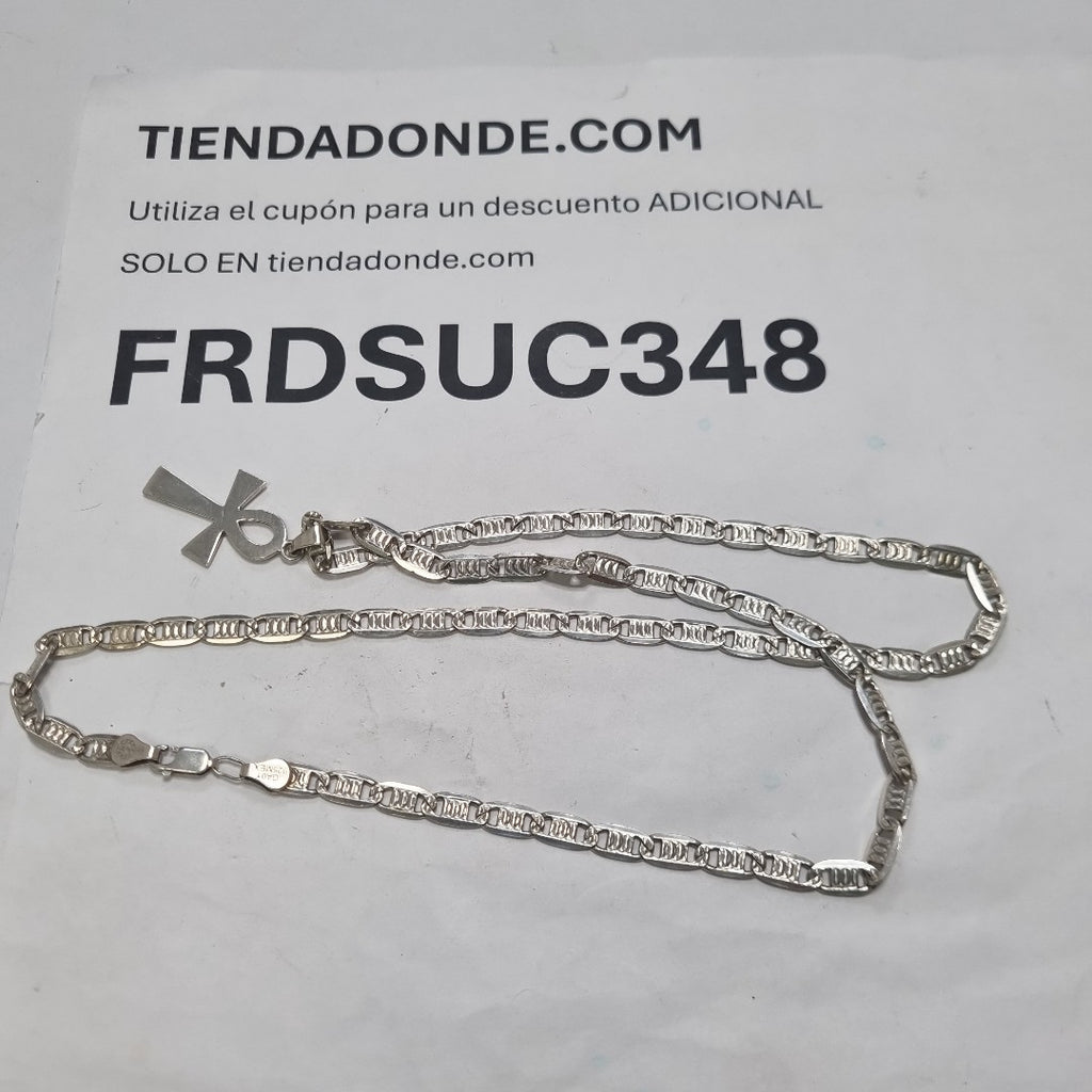 CADENA, CRUZ PLATA 24.4 GRMS (SEMINUEVO)