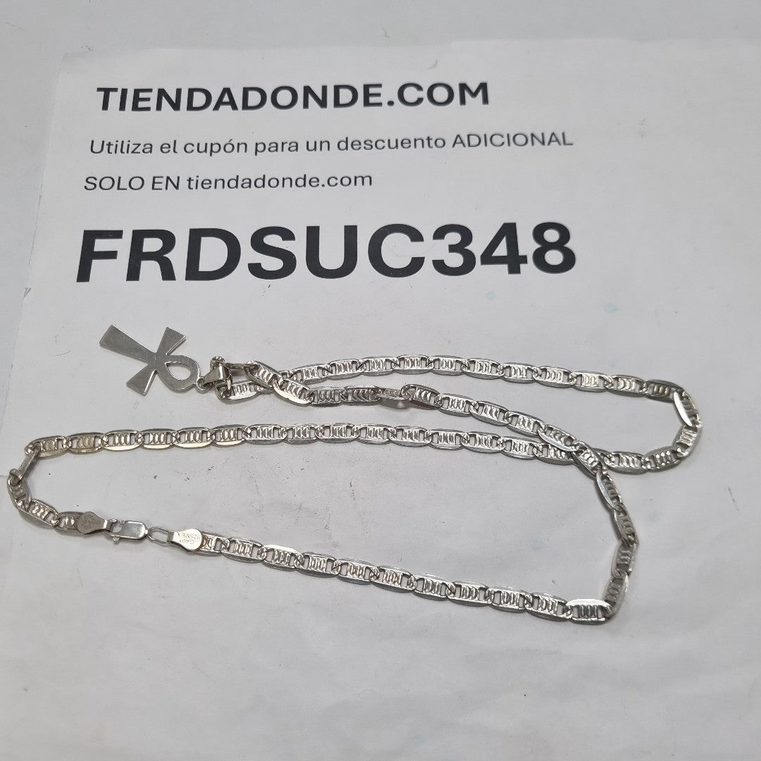 CADENA, CRUZ PLATA 24.4 GRMS (SEMINUEVO)
