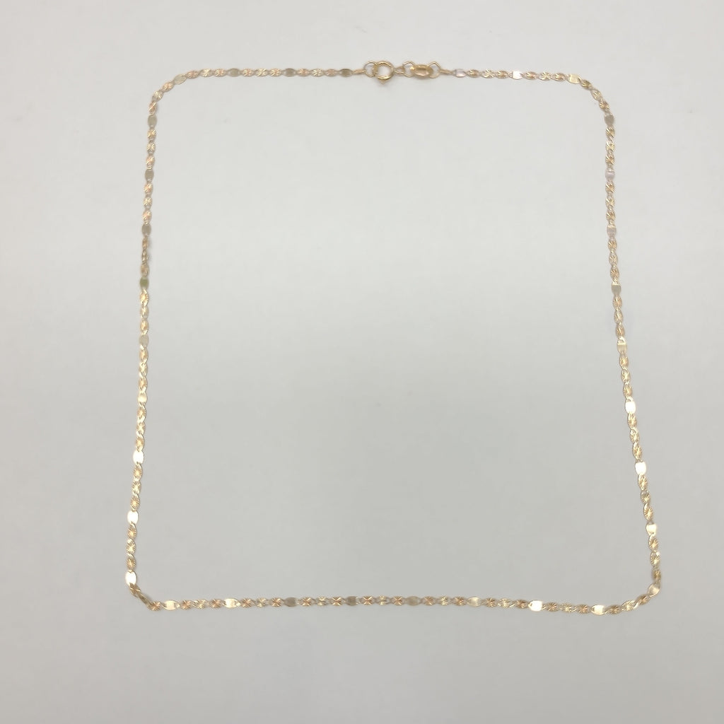 CADENAS TEJIDO GUCHI ORO 10K 40 A 45 CM 1.4 GR (NUEVO)