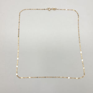 CADENAS TEJIDO GUCHI ORO 10K 40 A 45 CM 1.4 GR (NUEVO)