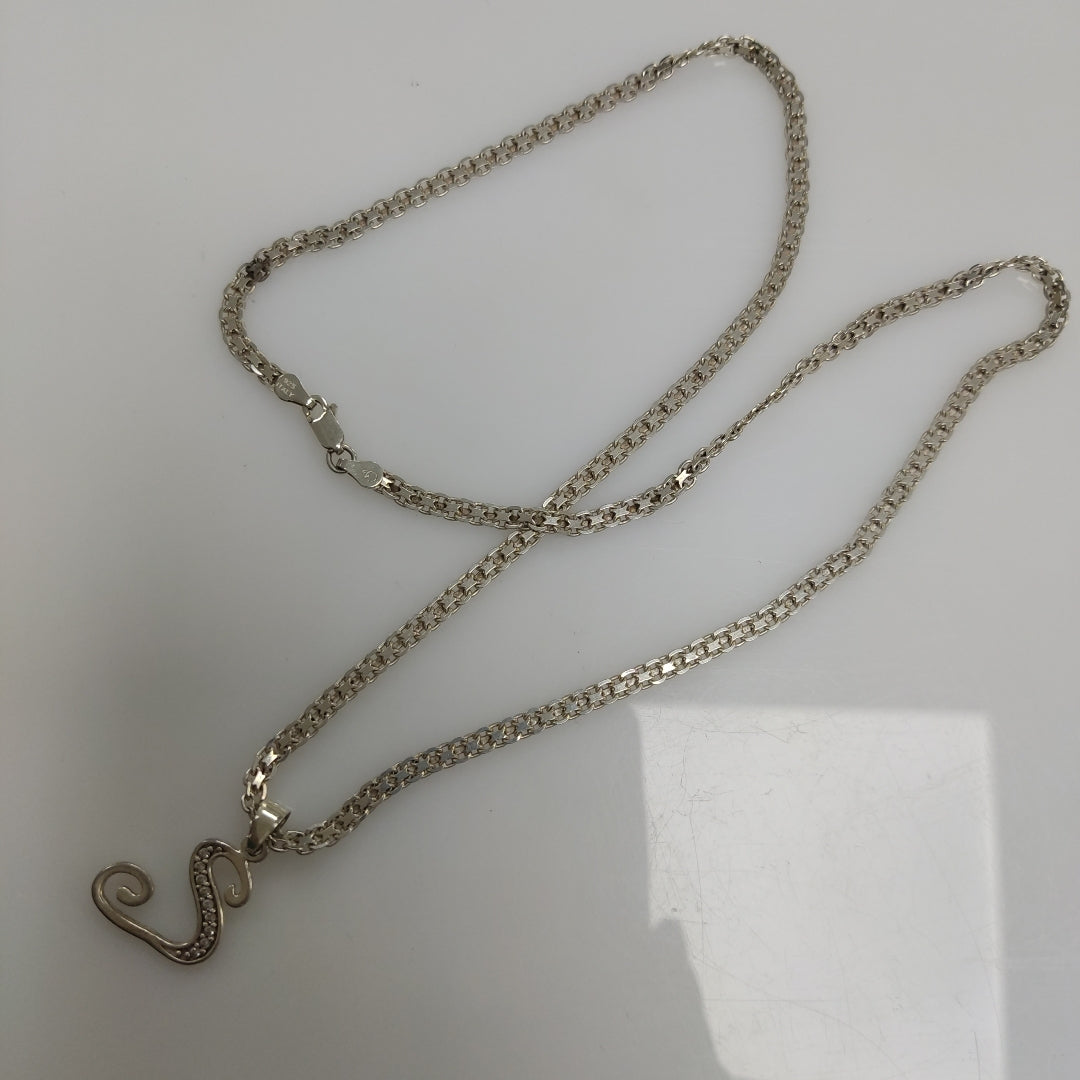 CADENA, DIJE PLATA 13 GRMS (SEMINUEVO)