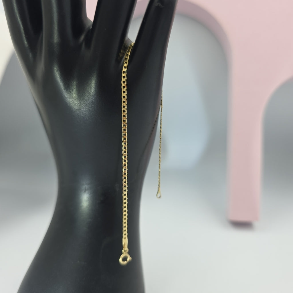 PULSERAS DAMA BARBADA AMARILLA ORO 14K 1.2 (NUEVO)