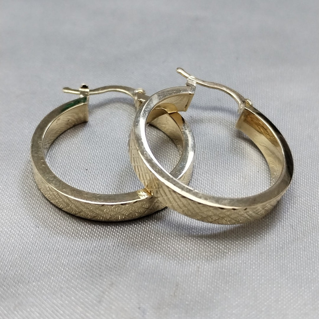 ARETES TEJIDO ARRACADAS FACETADAS 14K 2.9 GR (NUEVO)