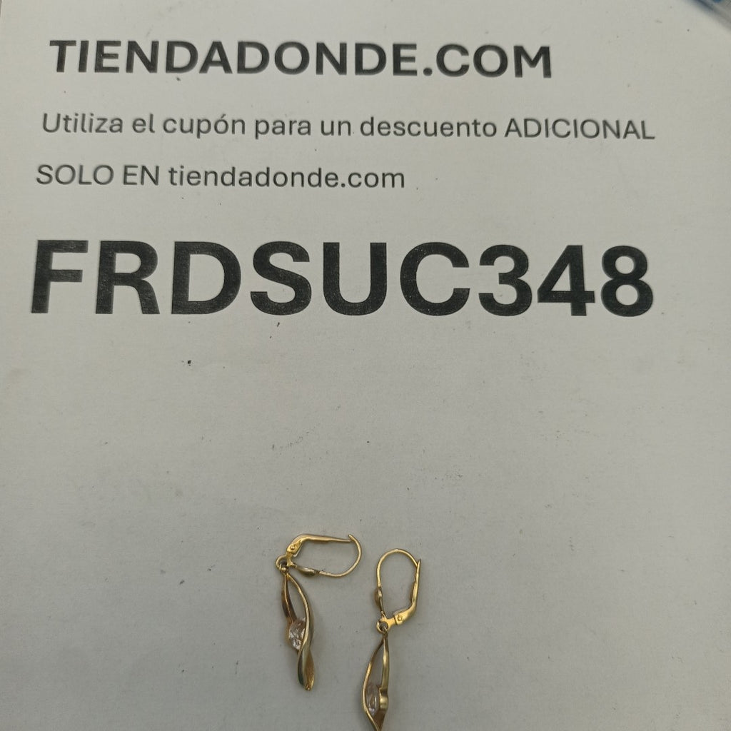 ARETES PAR ORO 14 K 4,00 GRMS (SEMINUEVO)