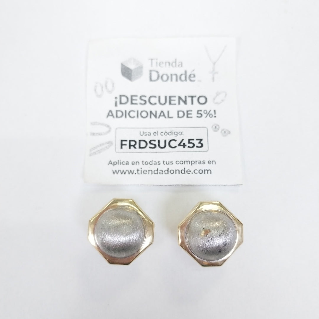 ARETES PAR ORO,ORO COMBINADO 14 K 6,70 GRMS (SEMINUEVO)