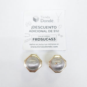 ARETES PAR ORO,ORO COMBINADO 14 K 6,70 GRMS (SEMINUEVO)