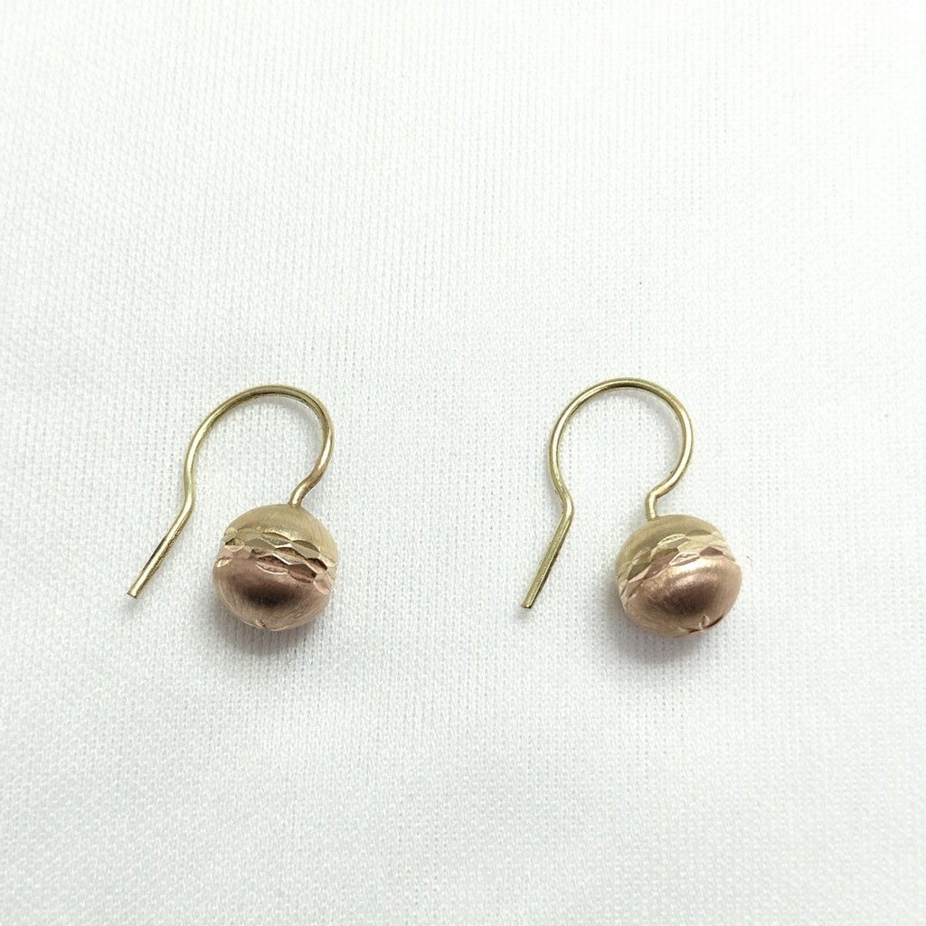 ARETES PAR ORO COMBINADO 14 K 1,60 GRMS (SEMINUEVO)