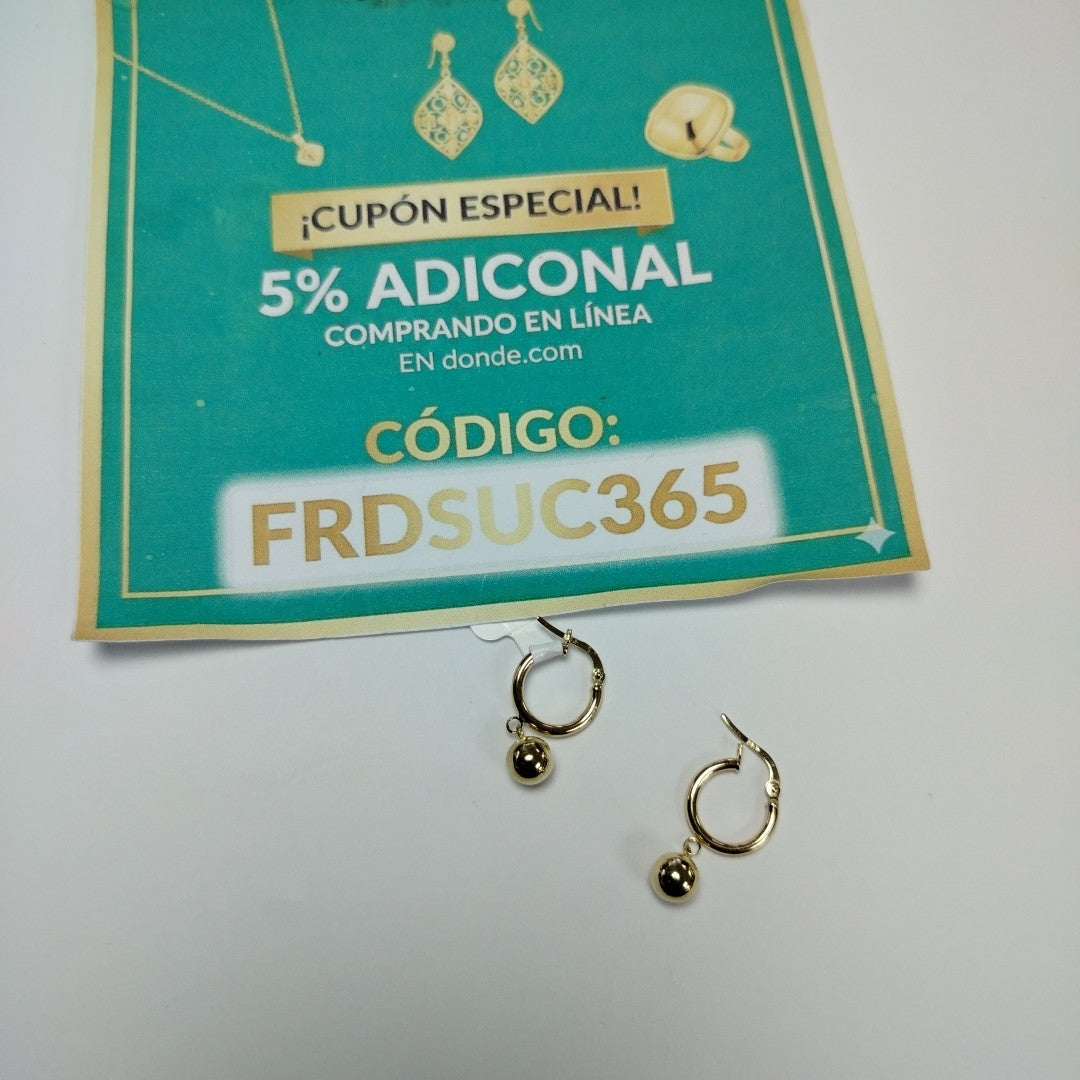 ARRACADAS ORO 14K 1.5 (NUEVO)