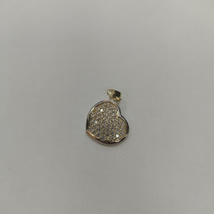 DIJE CORAZON CON CIRCONIAS 14K 1.8 GR (NUEVO)