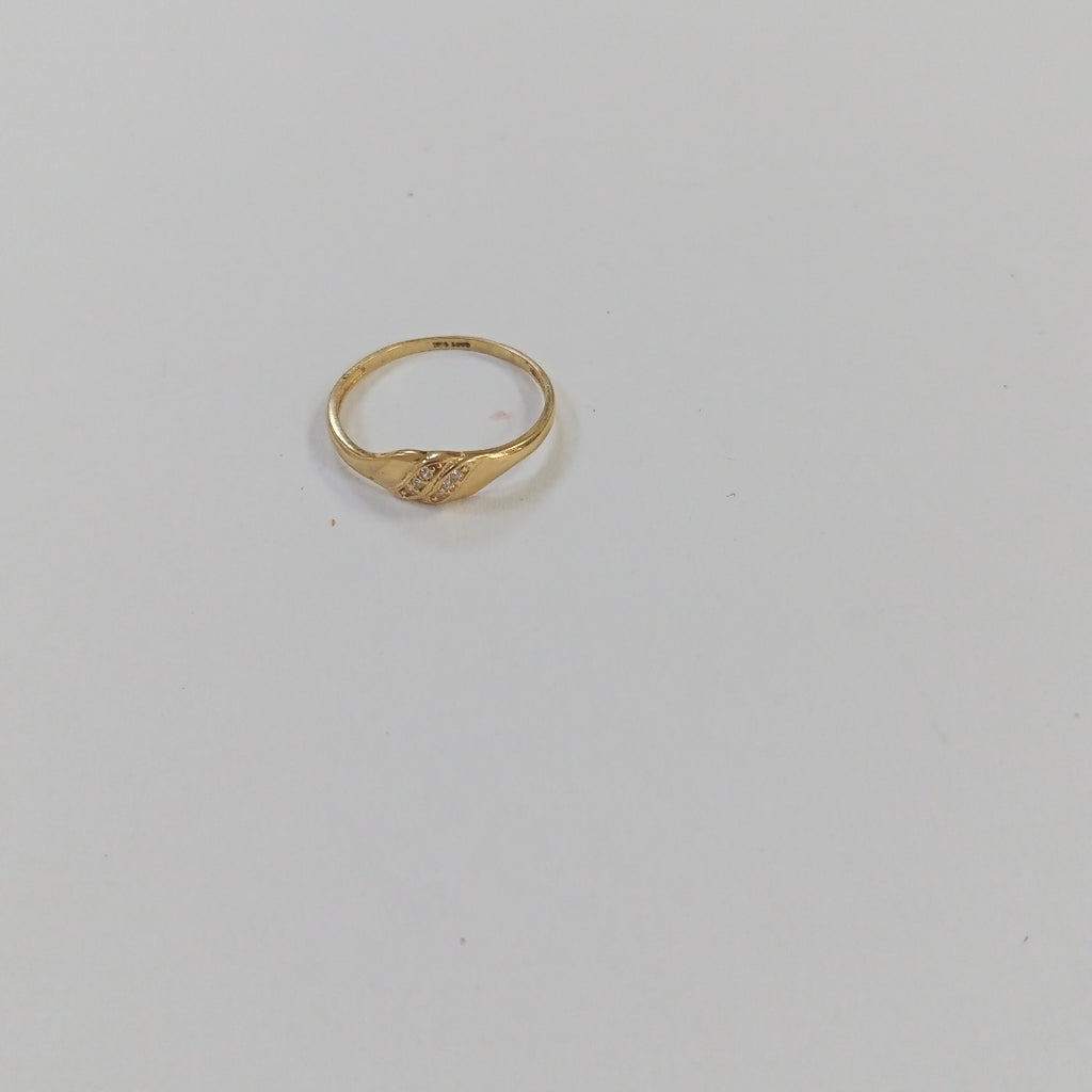 ANILLO ANILLITO C CIRCONIAS 14K 7.5 TALLA 1.2 GR (NUEVO)