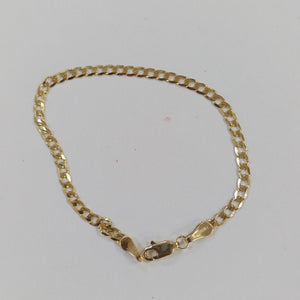 PULSERA TEJIDO BARBADA 14K 18 CM 3.2 GR (NUEVO)