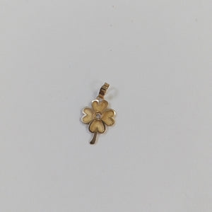 DIJE FIG TREBOL C CIRCONIA 14K 0.8 GR (NUEVO)
