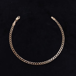 PULSERA TEJIDO BARBADA 14K 21 CM 3.6 GR (NUEVO)