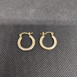 ARETES ARRACADAS CON CIRCONIAS 14K 2.3 GR (NUEVO)