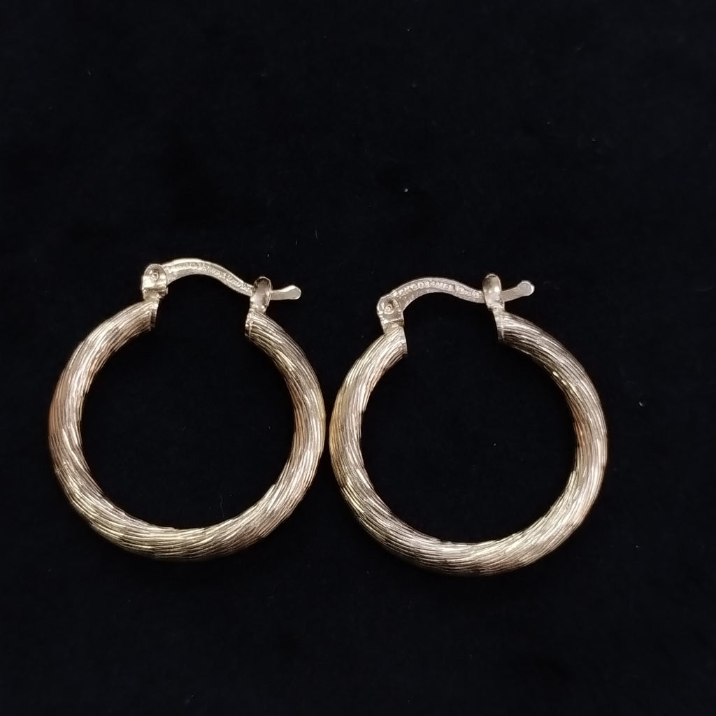 ARETES TEJIDO ARRACADAS ASTRIADAS 14K 2.9 GR (NUEVO)