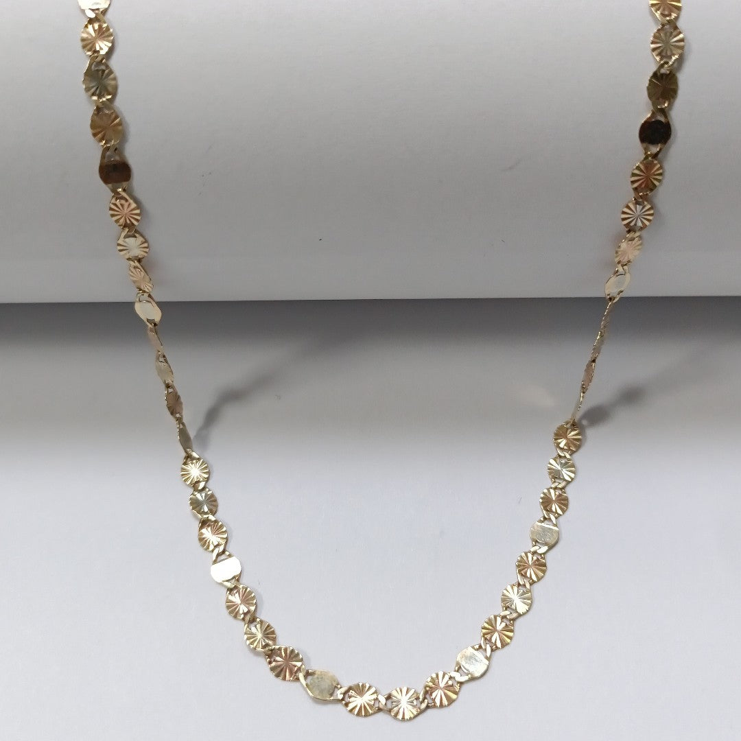 CADENA ORO, ORO COMBINADO 10 K 3.4 GRMS (SEMINUEVO)
