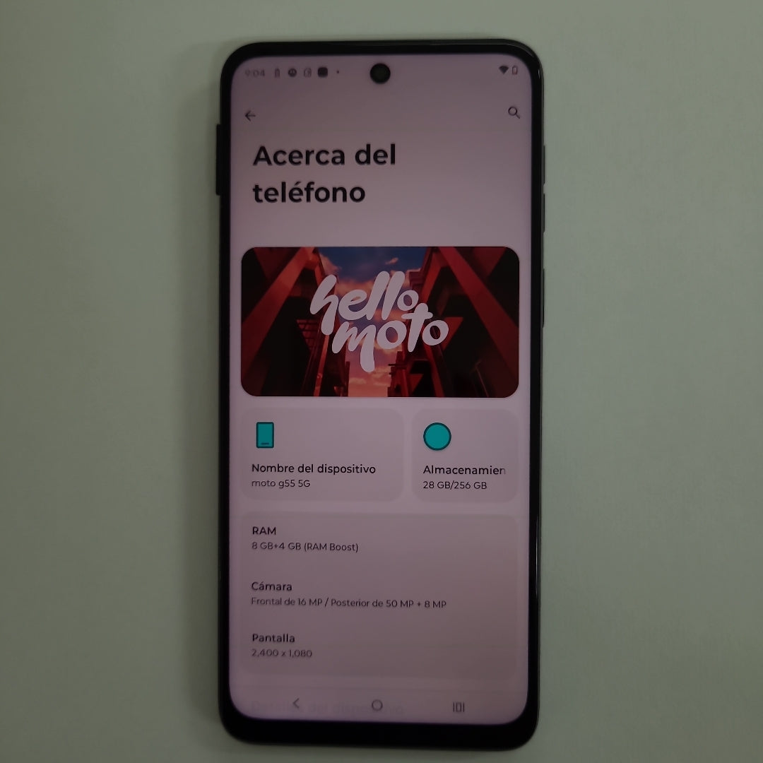 CELULAR MOTOROLA MOTO G55 5G XT2435-1(2024) 256 GB 8 GB RAM (SEMINUEVO)