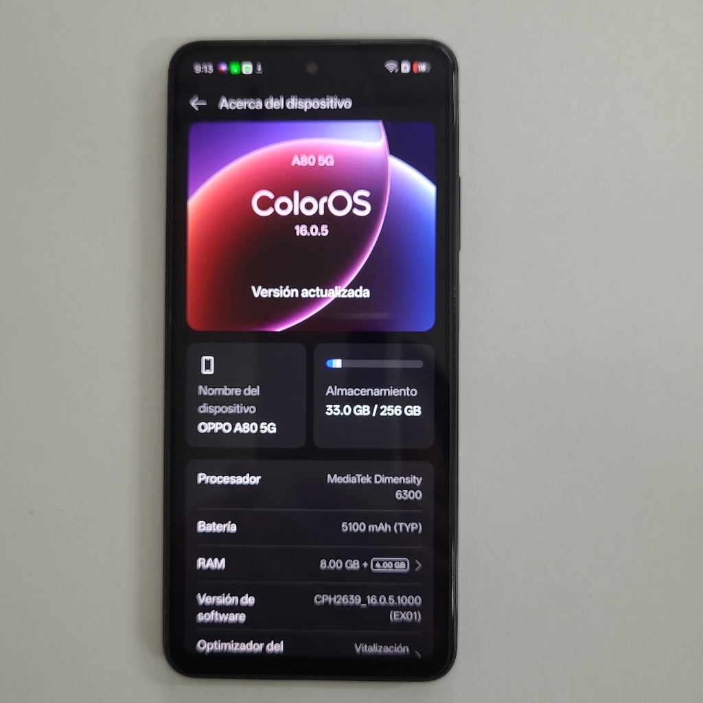 CELULAR OPPO A80 5G CPH2639 (2024) 256 GB 8 GB RAM (SEMINUEVO)
