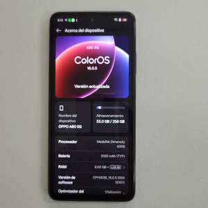 CELULAR OPPO A80 5G CPH2639 (2024) 256 GB 8 GB RAM (SEMINUEVO)