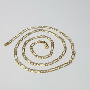 CADENAS TEJIDO 3X1 DIAMANTADO ORO 10K 50 CM 6 GR (NUEVO)