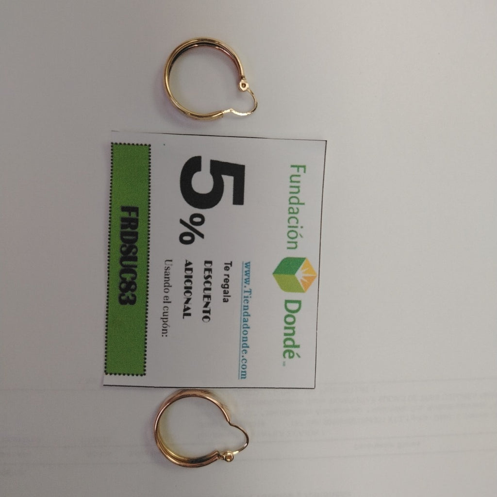 ARRACADAS PAR ORO, RODIADO 8 K 2.1 GRMS (SEMINUEVO)