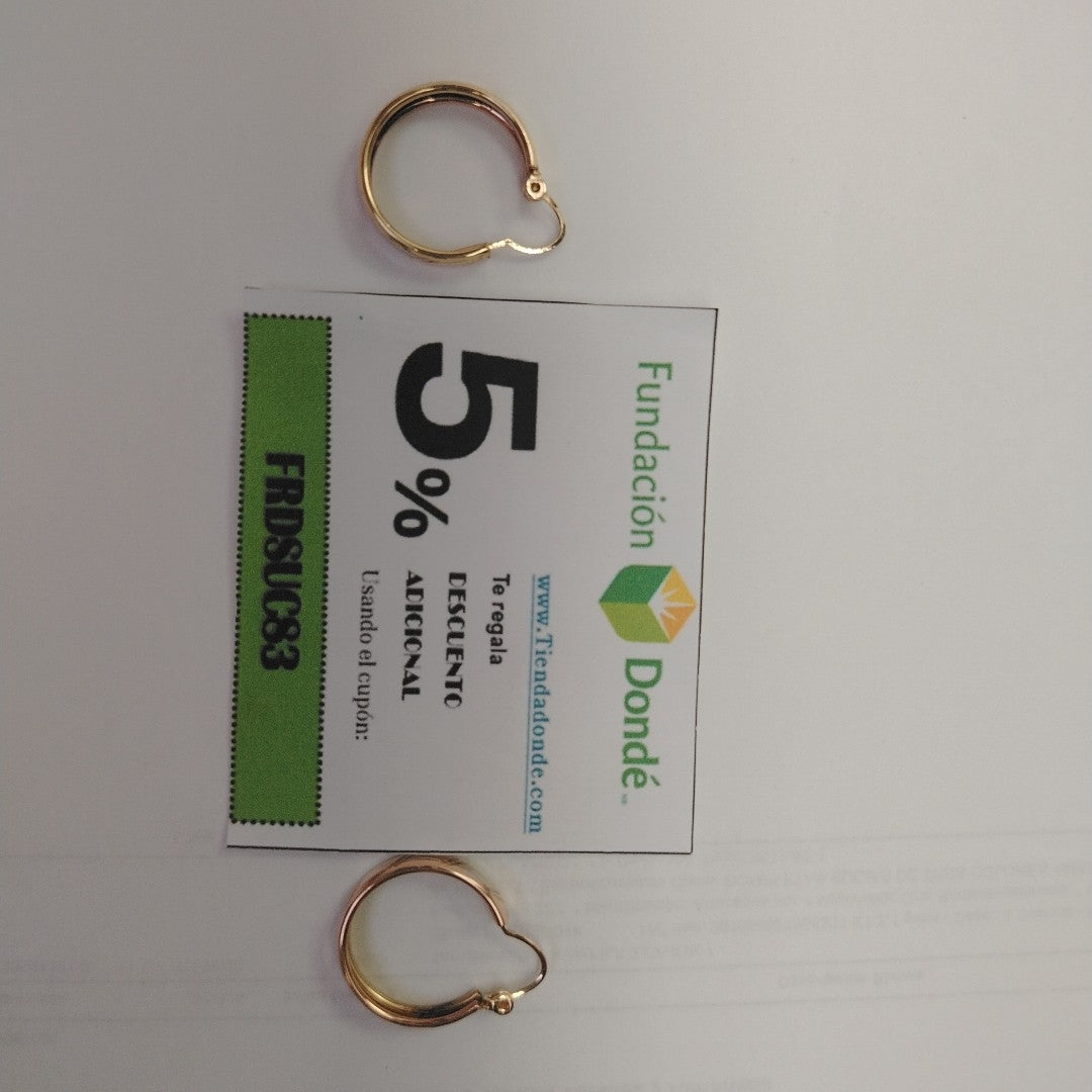 ARRACADAS PAR ORO, RODIADO 8 K 2.1 GRMS (SEMINUEVO)