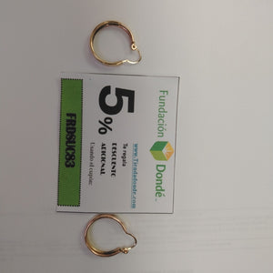 ARRACADAS PAR ORO, RODIADO 8 K 2.1 GRMS (SEMINUEVO)
