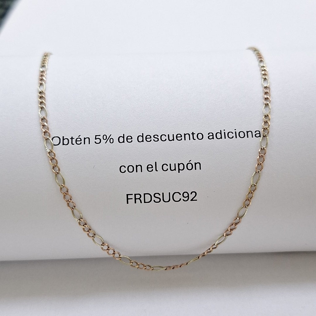 CADENA ORO COMBINADO 10 K 3,60 GRMS (SEMINUEVO)